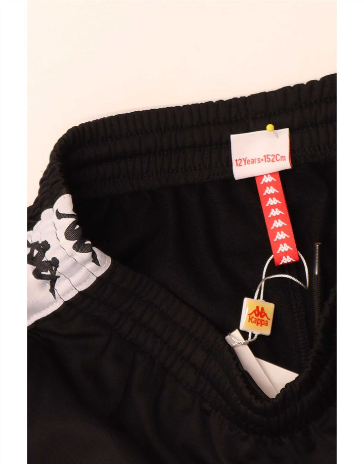 Kappa Short de Sport Graphique Garçon 11-12 Ans Noir Colorblock Polyester