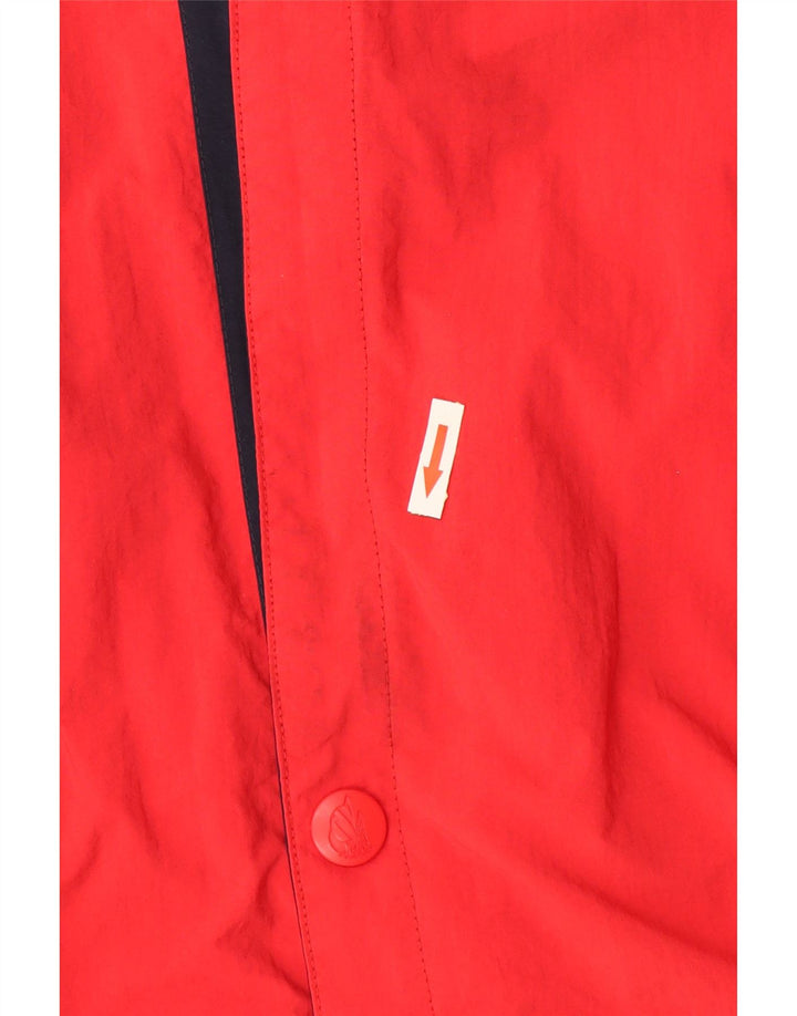 NAUTICA Veste de pluie à capuche pour homme UK 38 Nylon rouge moyen
