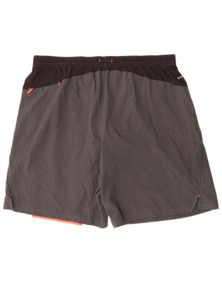 RUSSELL ATHLETIC Short de sport pour homme Large Gris Colorblock