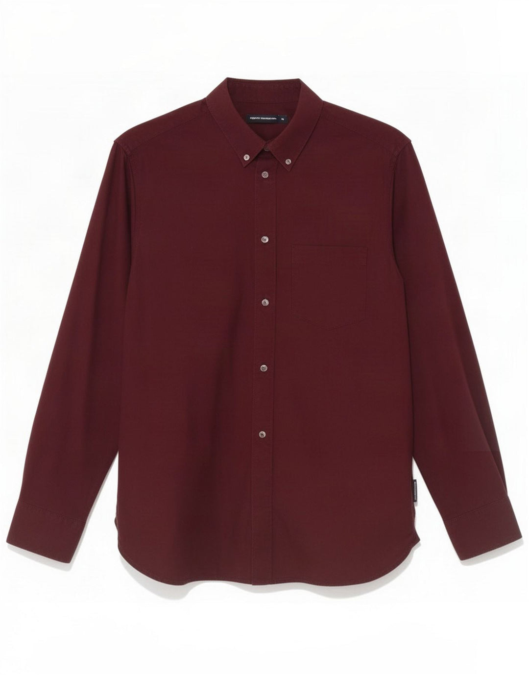 French Connection Chemise Homme Coton Bordeaux Moyen