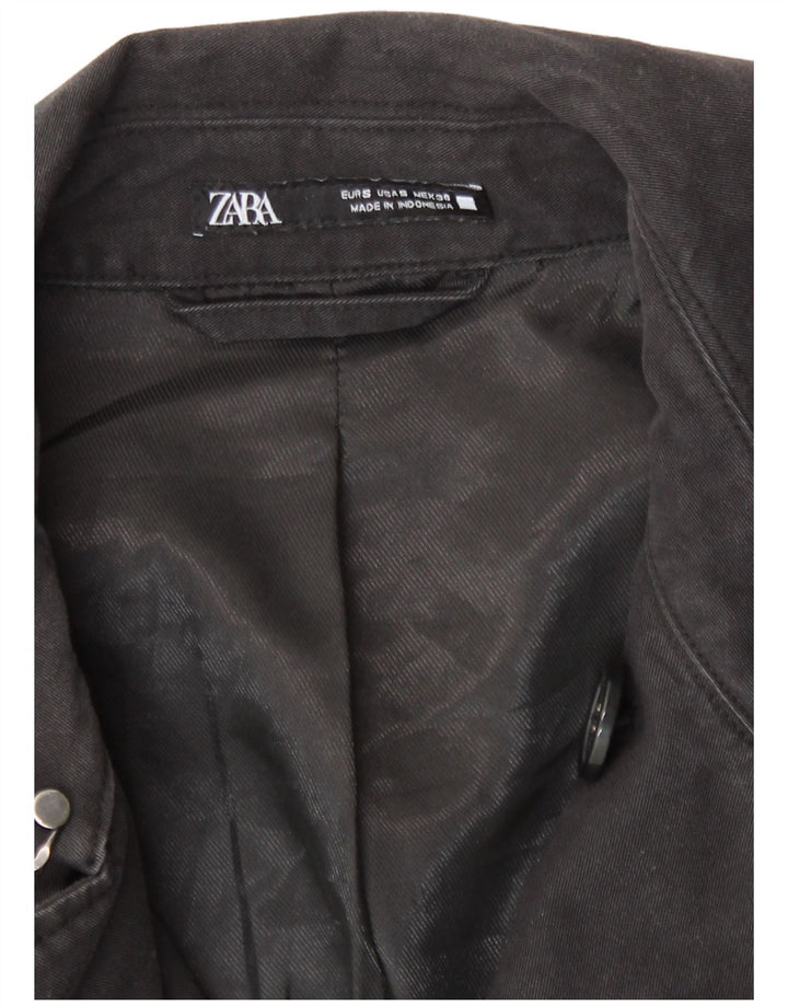 Zara Trench Homme UK 36 Petit Noir