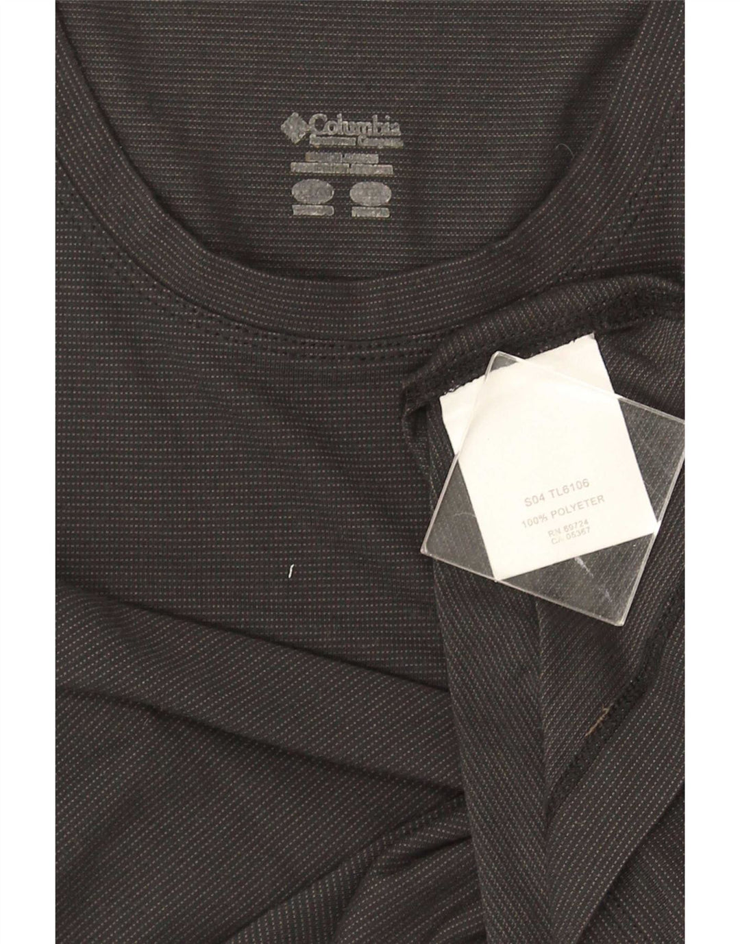 Columbia T-Shirt Femme Top UK 12 Medium Noir Polyester