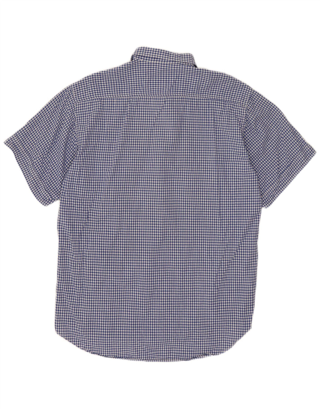 BENETTON Chemise à Manches Courtes Homme XL Bleu Vichy