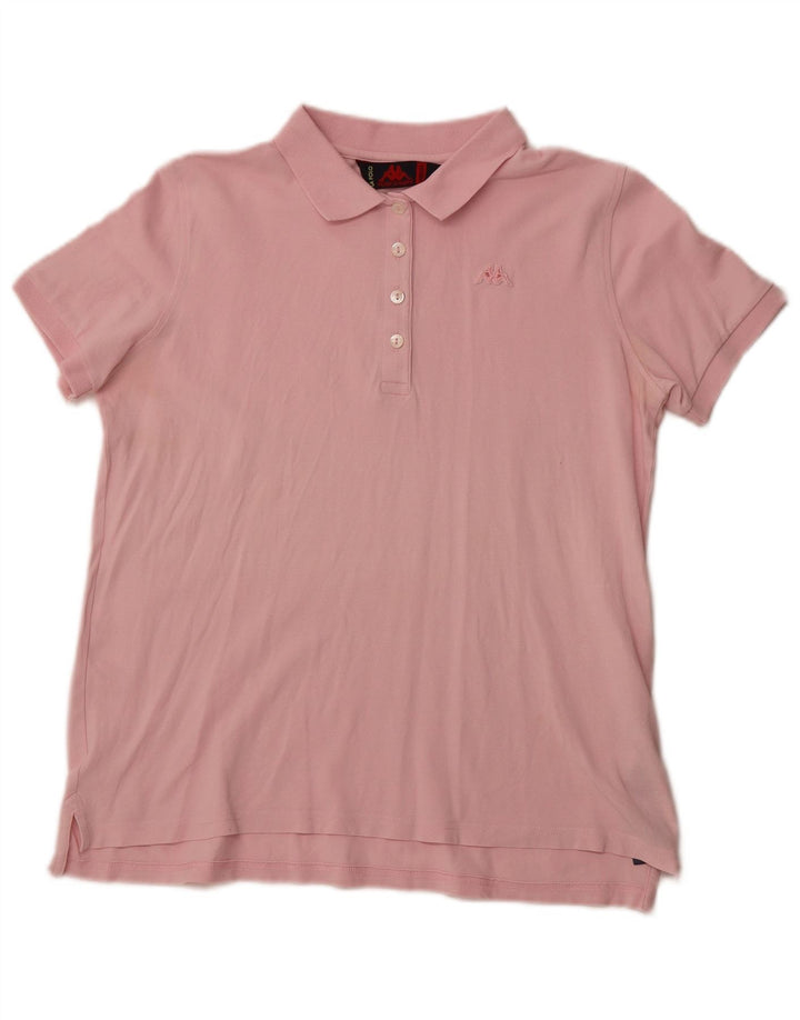 KAPPA Polo Femme UK 12 Coton Rose Moyen