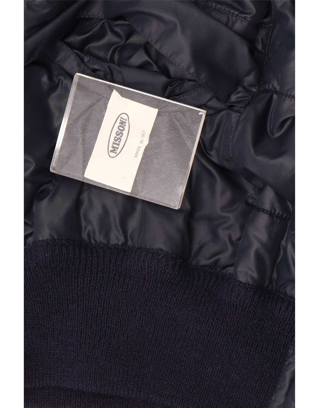 Missoni Pull Cardigan Réversible Homme IT 48 Chevron Bleu Marine Moyen