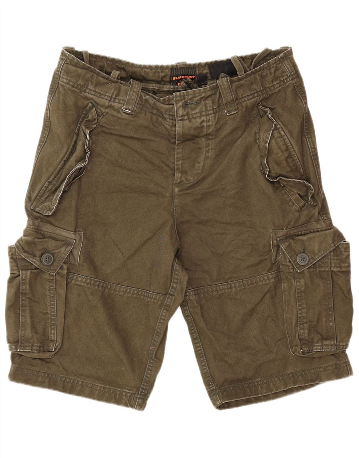 SUPERDRY Short Cargo Homme W32 Coton Kaki Moyen