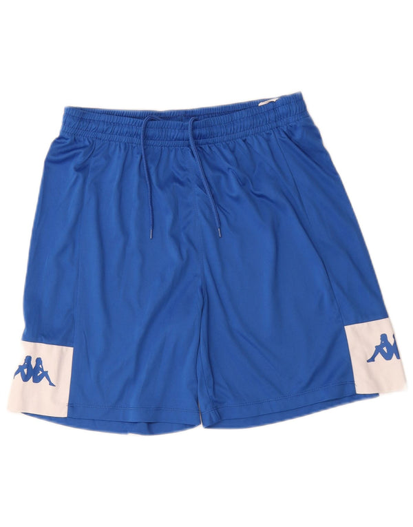 Kappa Short de Sport Graphique Garçon 15-16 Ans Bleu Moyen Colourblock