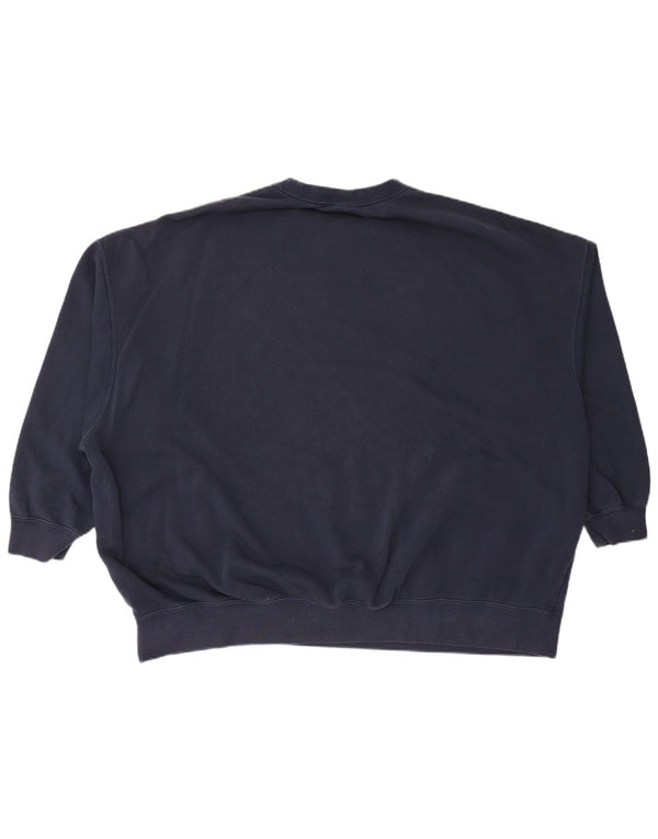 NIKE Sweat-shirt graphique surdimensionné pour femme UK 16 Large Bleu marine