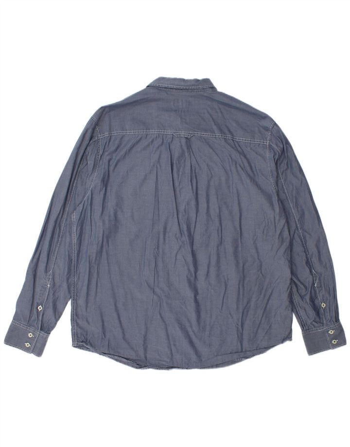 Tommy Bahama Chemise Coupe Moderne XL Bleu Lyocell Homme