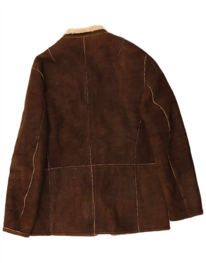 Grifoni Veste en peau de mouton pour hommes IT 50 Large Marron