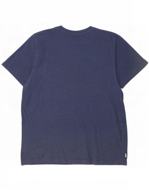 Superdry T-shirt graphique pour homme 2XL en coton color block bleu