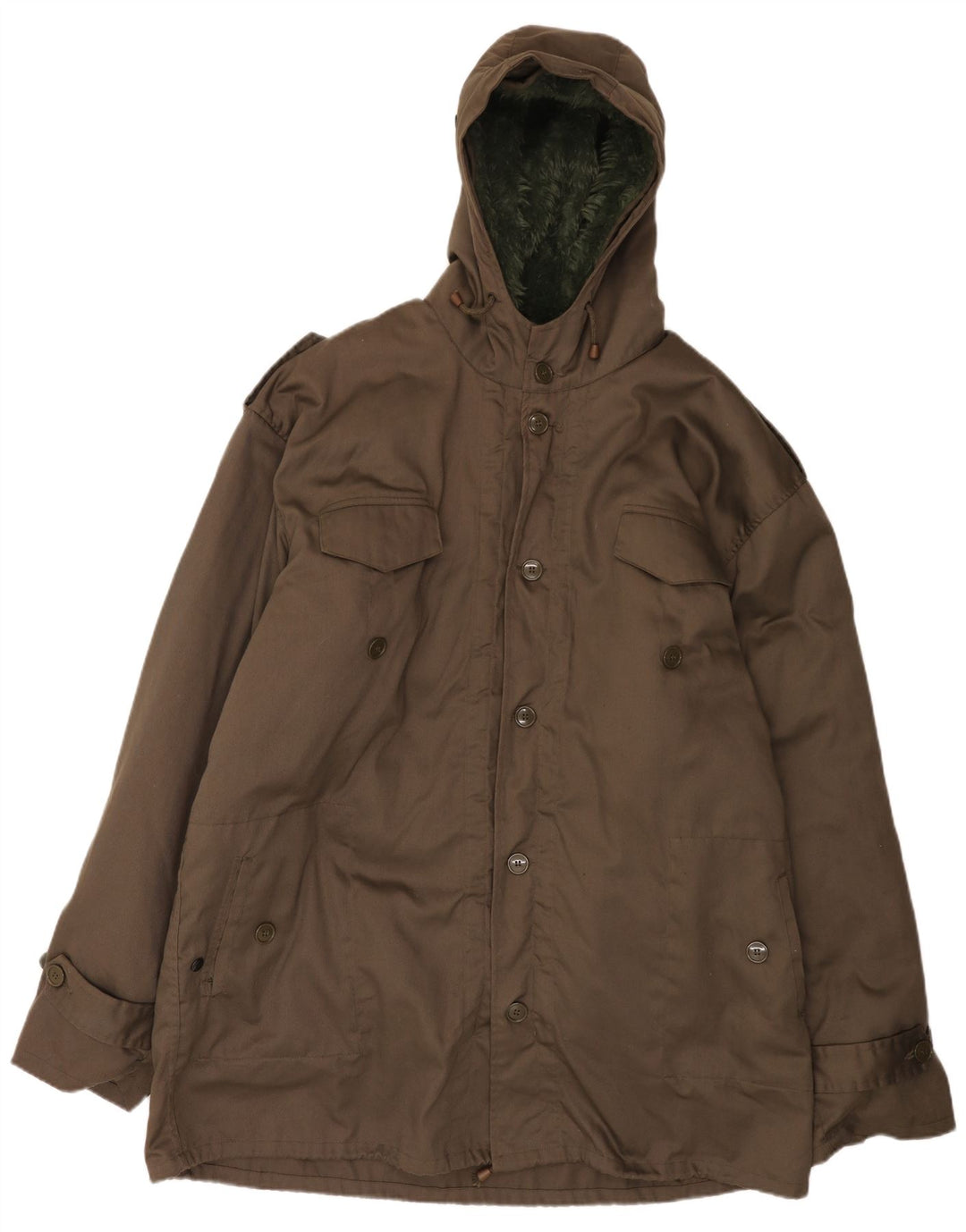 Veste Parka à capuche homme vintage IT 62 6XL Marron