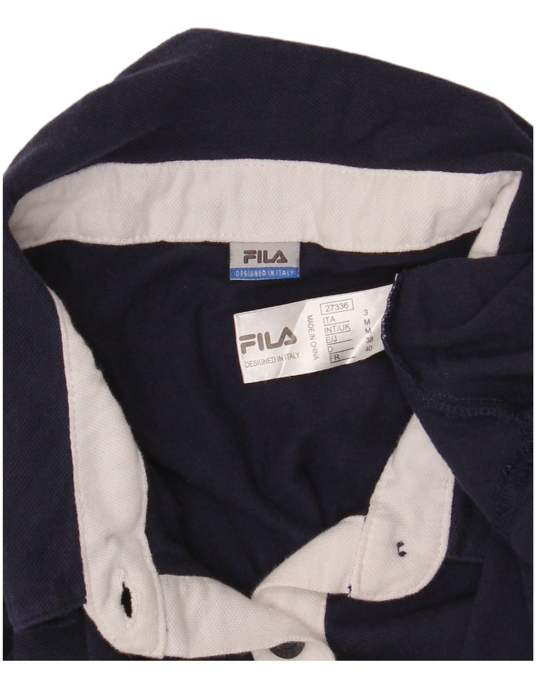 Fila Polo Femme UK 12 Coton Bleu Marine Moyen