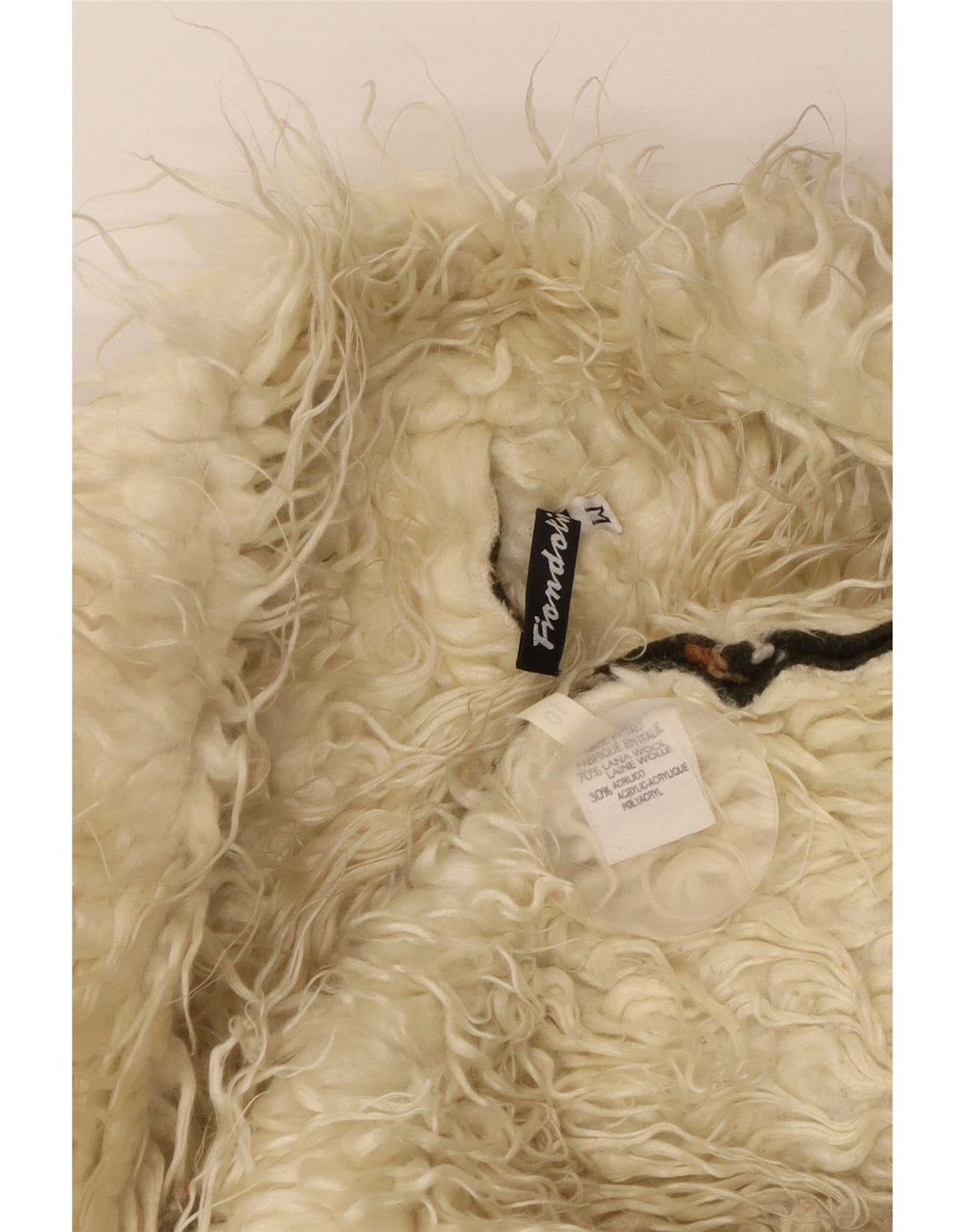 Fiondotinta Veste Sherpa Duffle pour femme UK 14 en laine florale kaki moyen