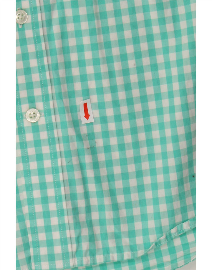 VINEYARD VINES Chemise cintrée pour homme en coton vichy turquoise moyen