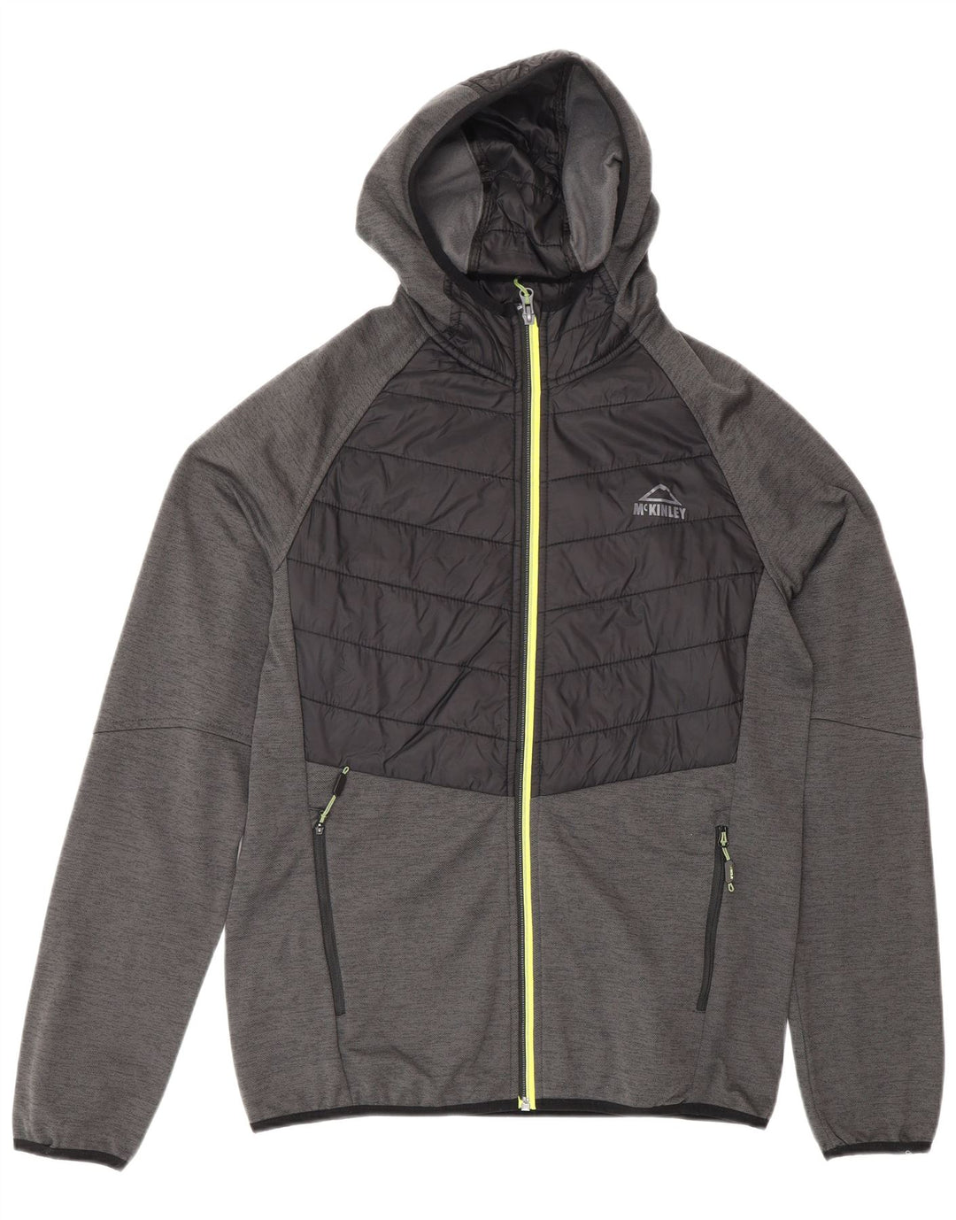 McKinley Veste de survêtement à capuche pour homme UK 38 Petit Gris Colorblock
