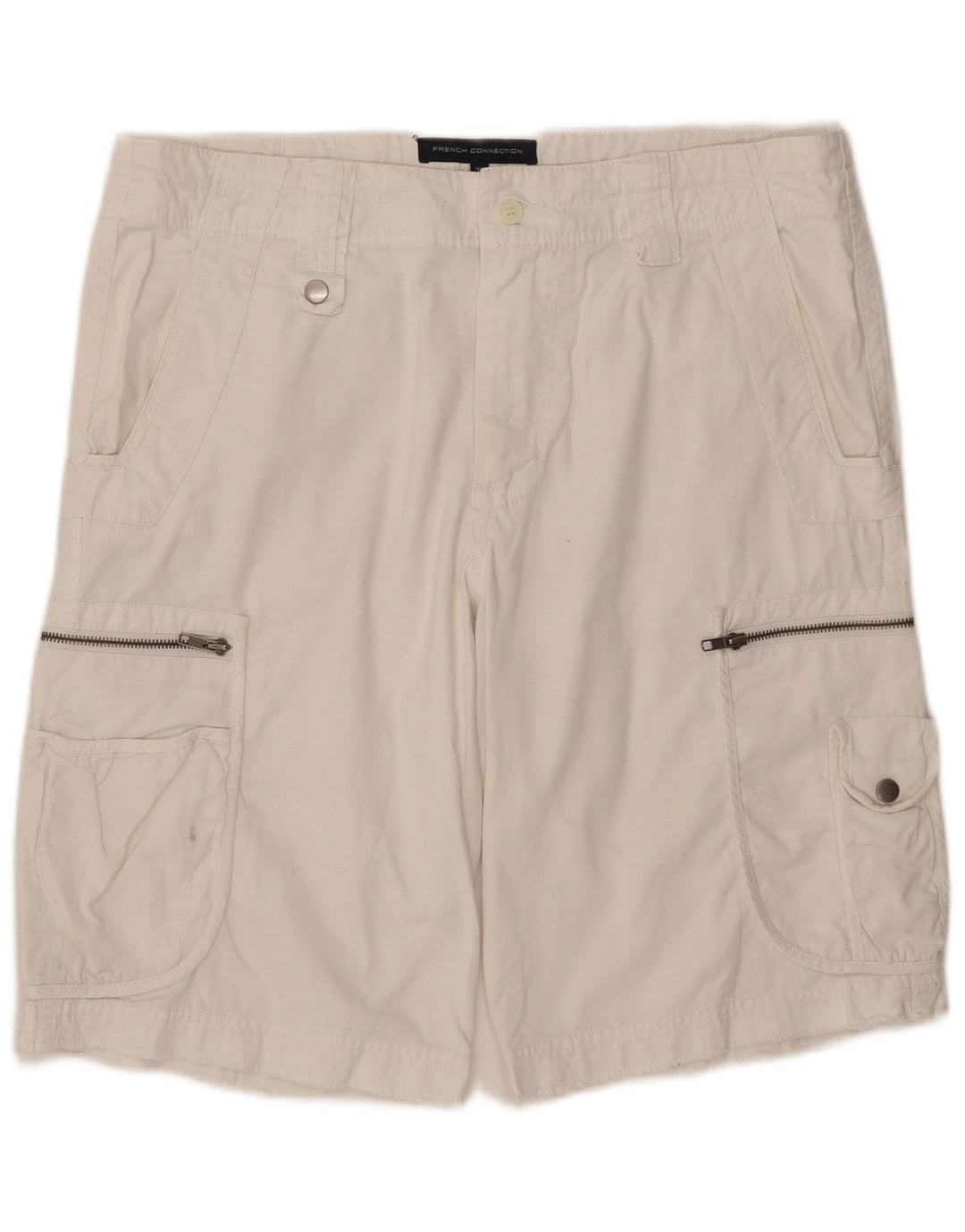 French Connection Short Cargo Homme W36 Large Blanc Coton