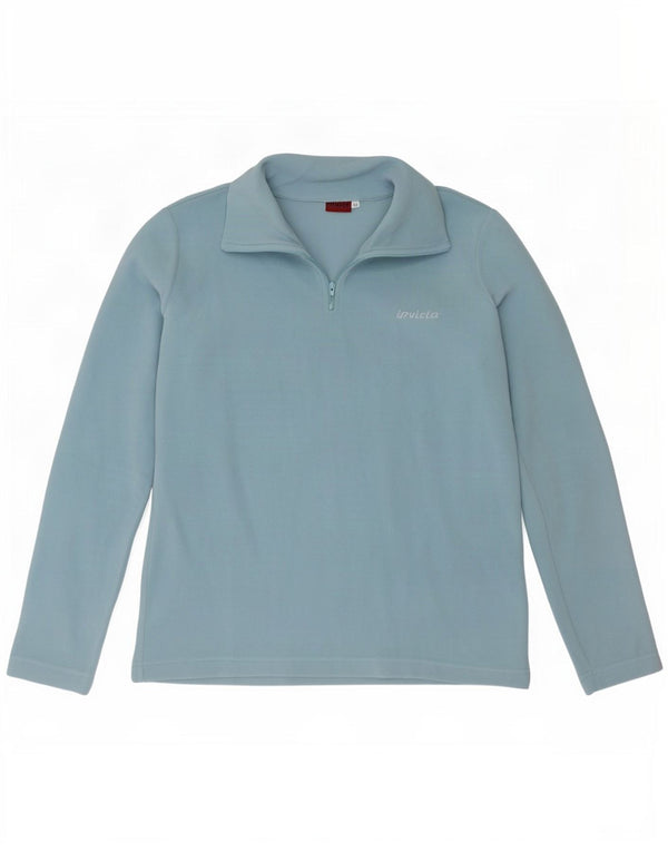 Invicta Pull polaire à col zippé pour femme UK 12 Bleu moyen Polyester