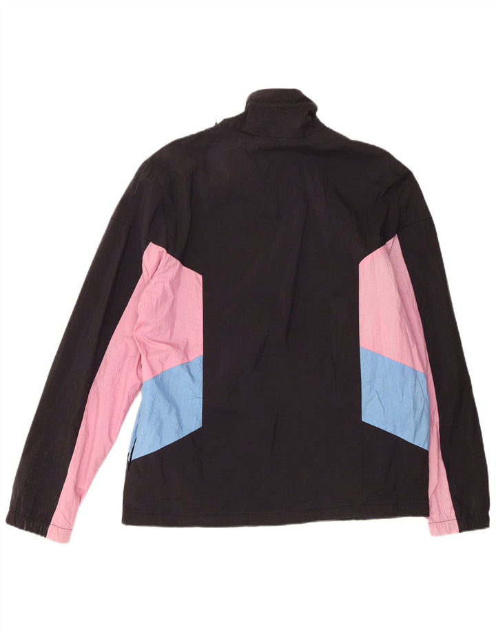 ELLESSE Veste de survêtement pour femme UK 16 Large Noir Colourblock