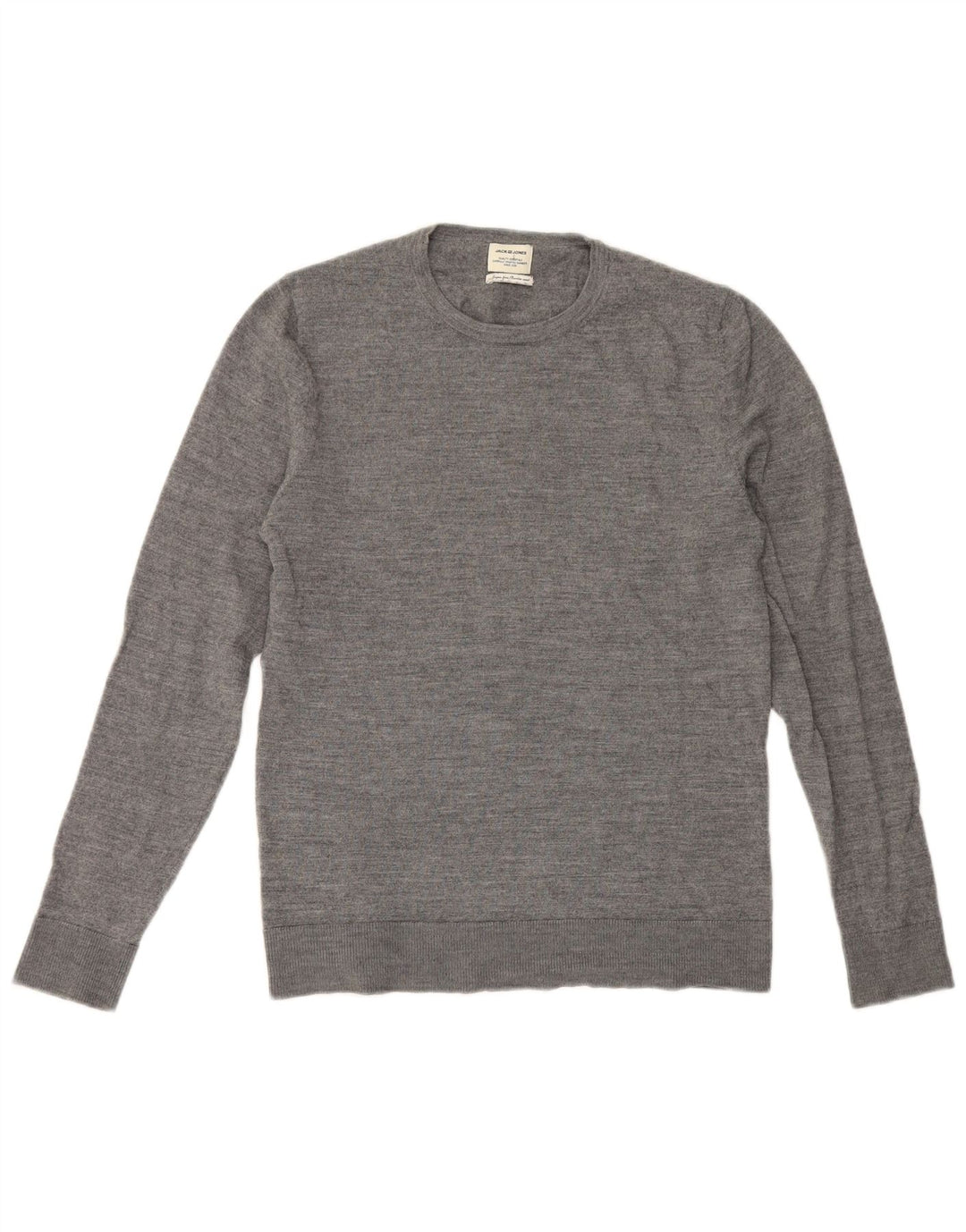 Jack & Jones Pull Col Rond Homme Gris Moyen Laine