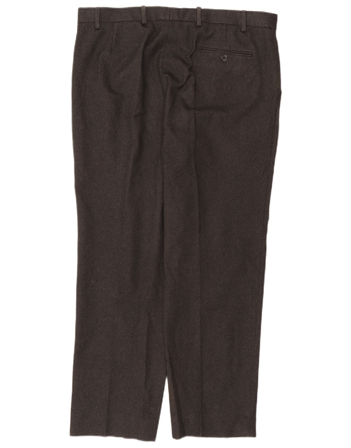 Marks & Spencer Pantalon de costume droit régulier pour homme W38 L31 Gris Polyester
