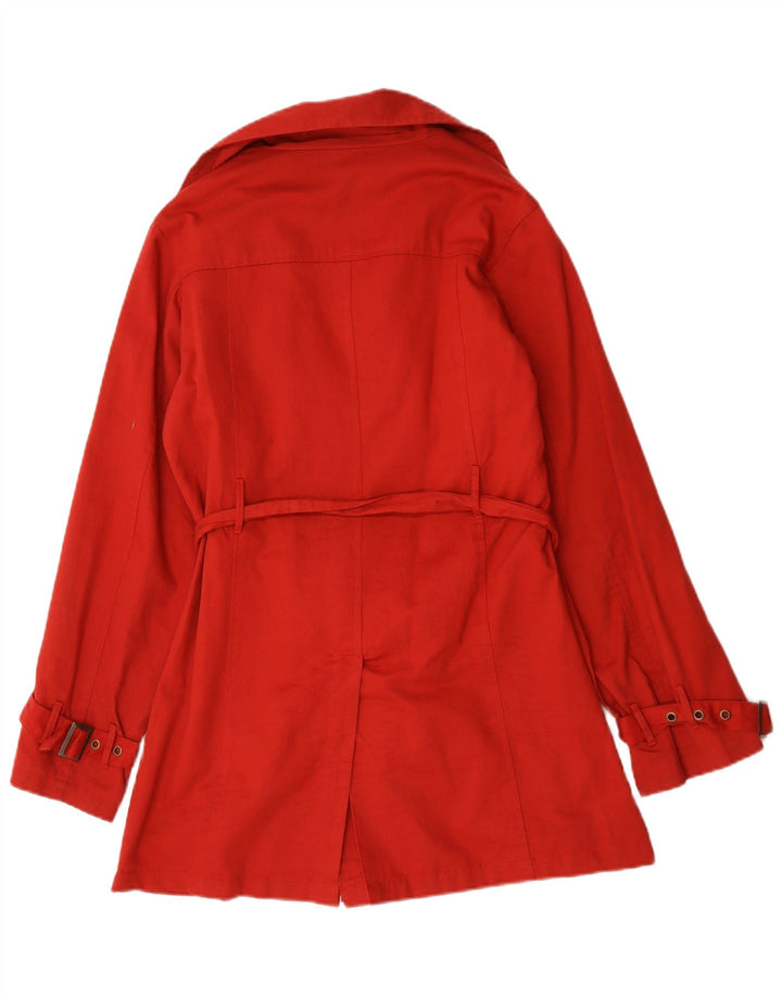Naj Oleari Trench surdimensionné pour femme US 2 XS Rouge Coton
