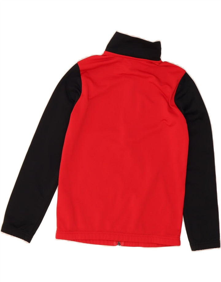 NIKE Boys Tracksuit Top Jacket 8-9 Years Small Red Colourblock Polyester Vintage Nike and Second-Hand Nike from Messina Hembry 