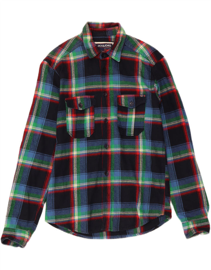 JACK & JONES Mens Flannel Shirt Medium Multicoloured Check Cotton Vintage Jack & Jones and Second-Hand Jack & Jones from Messina Hembry 