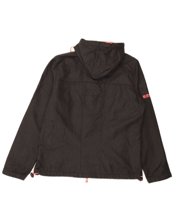 SUPERDRY Veste coupe-vent à capuche Windtrekker pour femme UK 18 XL Gris