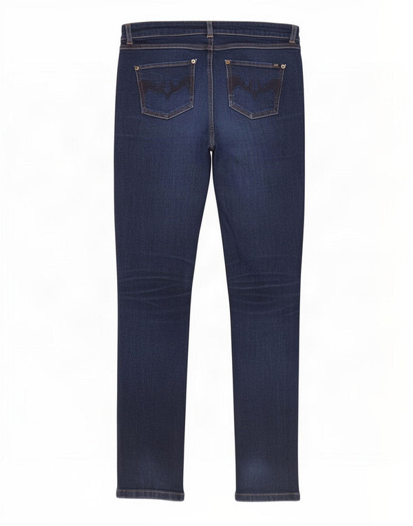 Oasis Jean skinny cerise pour femme UK 10 Small W28 L31 Bleu marine Coton