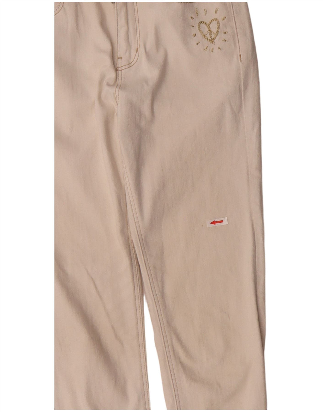 DESIGUAL Jean Slim Femme W28 L27 Blanc Cassé Coton