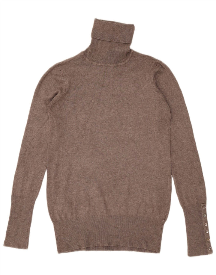 Zara Pull col roulé pour femme UK 12 Rayonne gris moyen