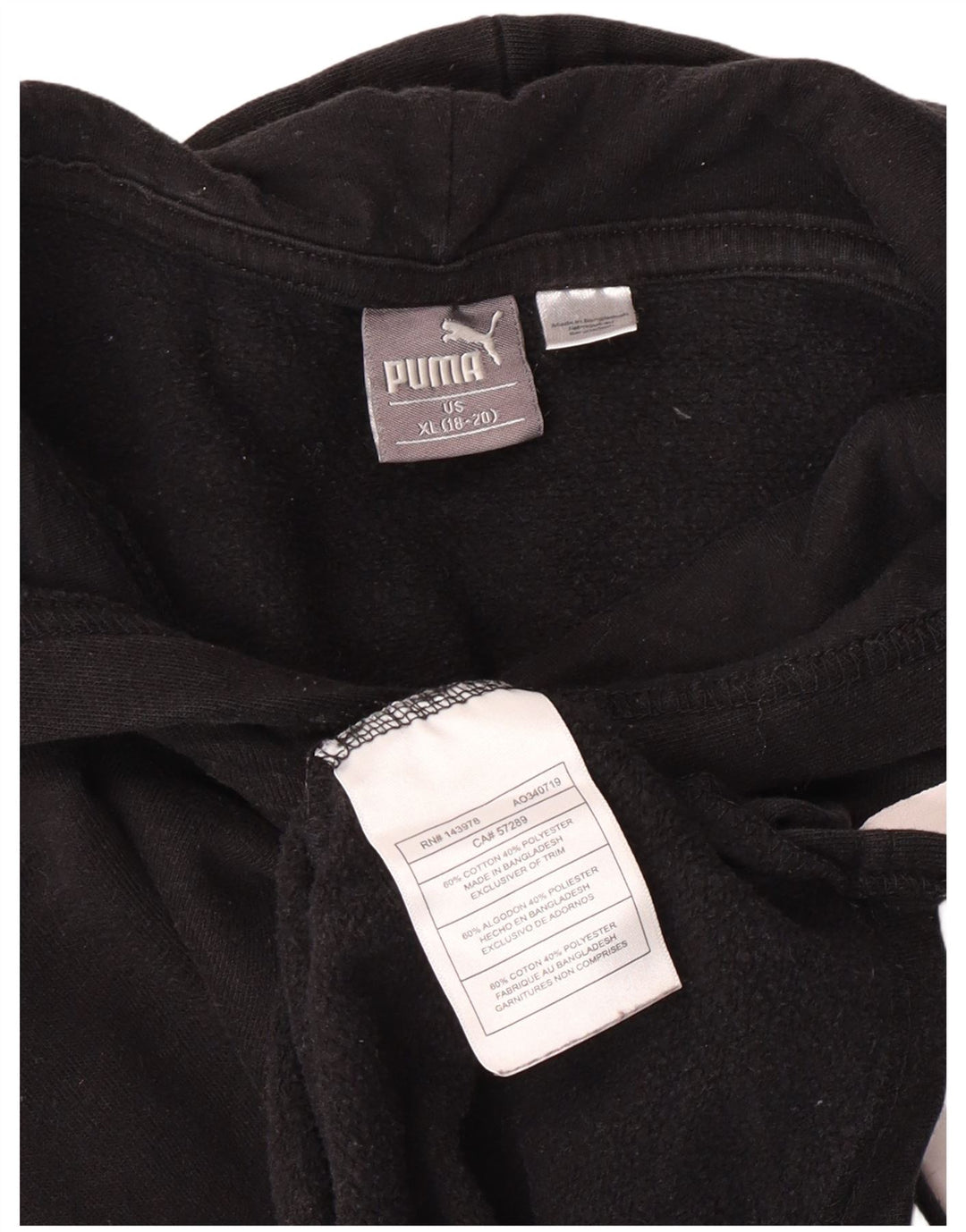 Puma Pull à capuche graphique pour garçon 13-14 ans XL Noir Coton