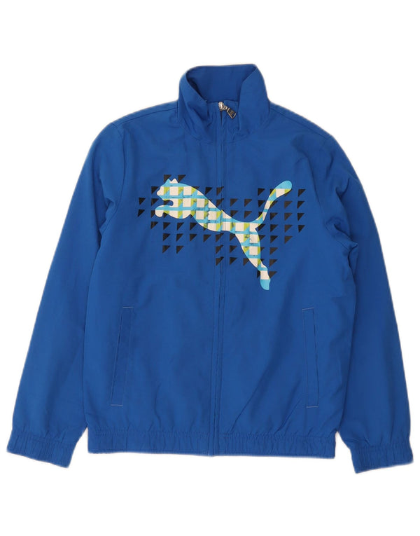 Puma Veste de survêtement graphique garçon 9-10 ans Bleu Polyester