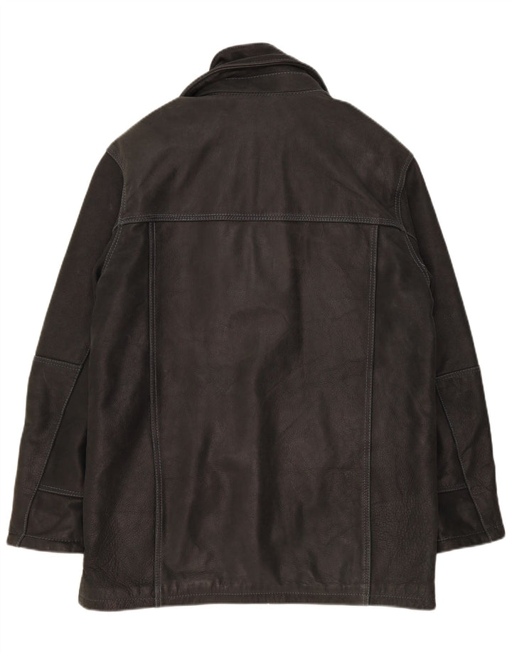 Scandianavia Veste en cuir pour homme UK 36 Petit Gris