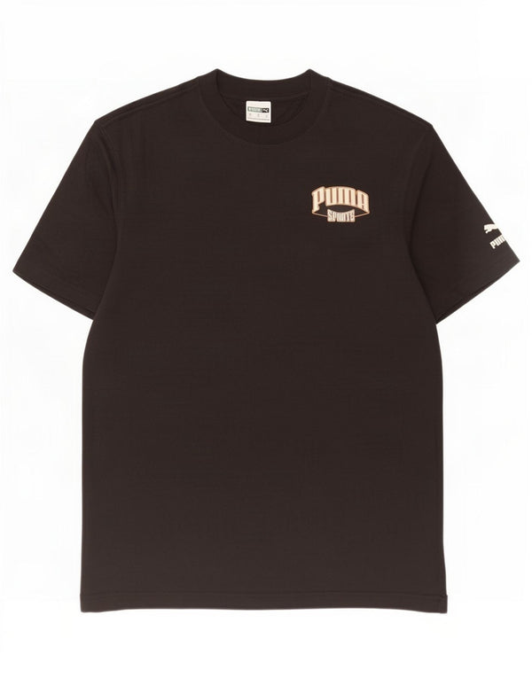 Puma T-shirt graphique pour homme, petit, noir, coton