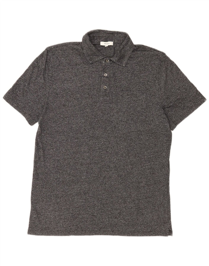 Reiss Polo Homme Gris Moyen Moucheté Coton