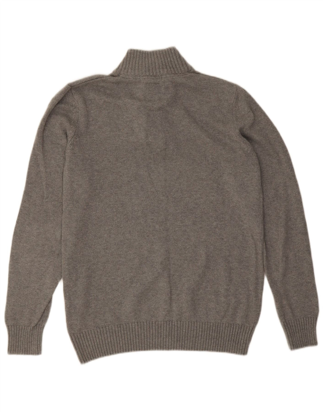 Crew Clothing Pull à col boutonné pour homme en coton gris Taille L