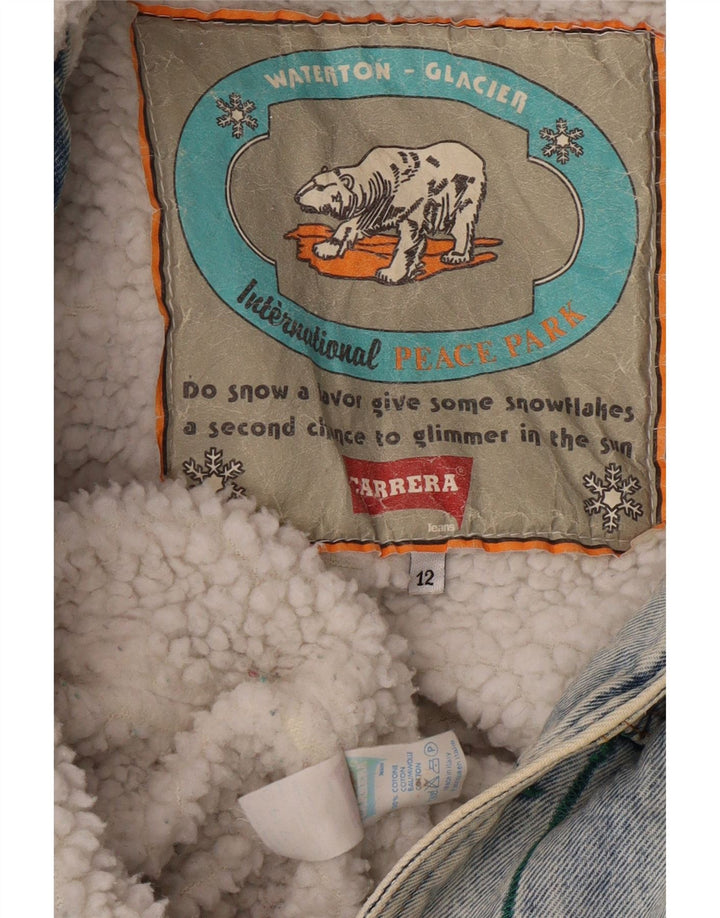 CARRERA Veste en Jean Sherpa Garçon 11-12 ans Bleu Coton