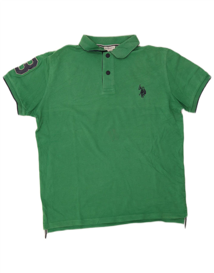 U.S. Polo Assn. Chemise Graphique Homme Vert Moyen Coton