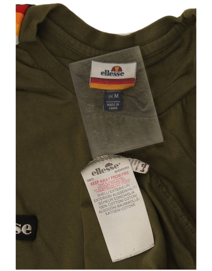 Ellesse T-Shirt Homme Vert Moyen Colourblock Cotton