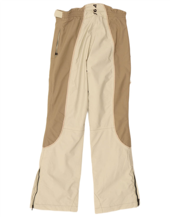 Samas Pantalon de ski femme UK 10 Small Beige Colourblock Polyester