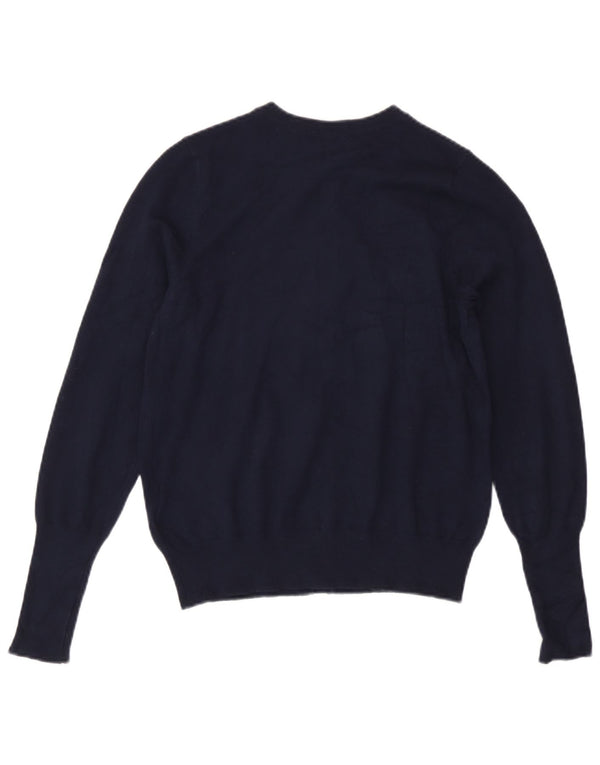 Marks & Spencer Pull cardigan pour femme UK 10 Small Bleu marine Viscose
