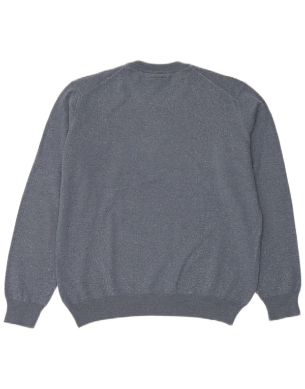 Lacoste Mens Classic Fit Crew Neck Jumper Pull Taille 6 XL Laine Bleue