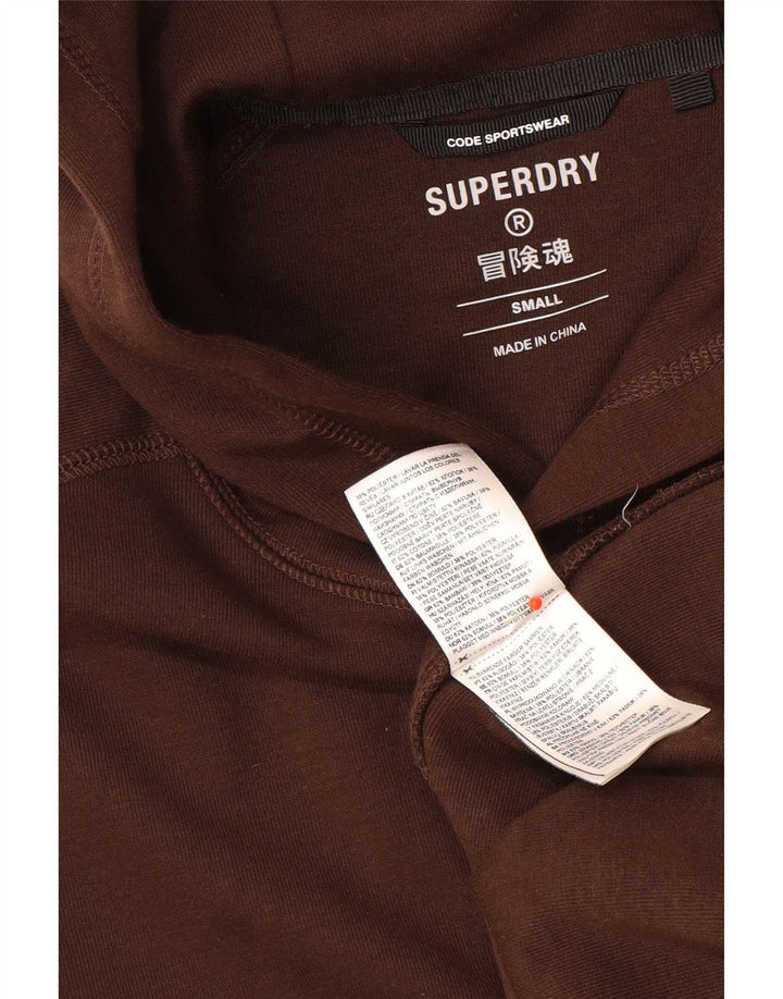 Superdry Pull à capuche pour homme Petit coton marron