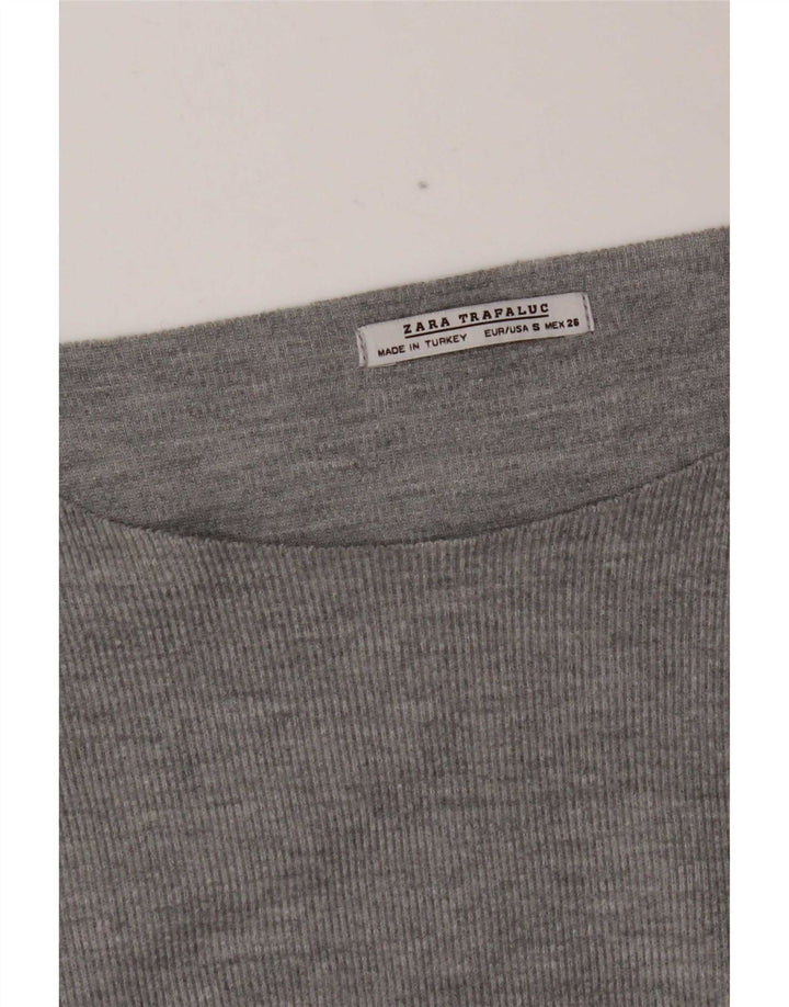 Zara Femme Trafaluc Haut Oversize Manches Longues UK 10 Petit Gris