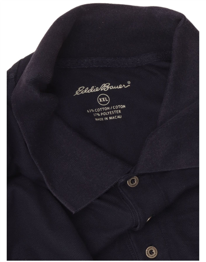 EDDIE BAUER Polo Homme 2XL Bleu Marine Coton