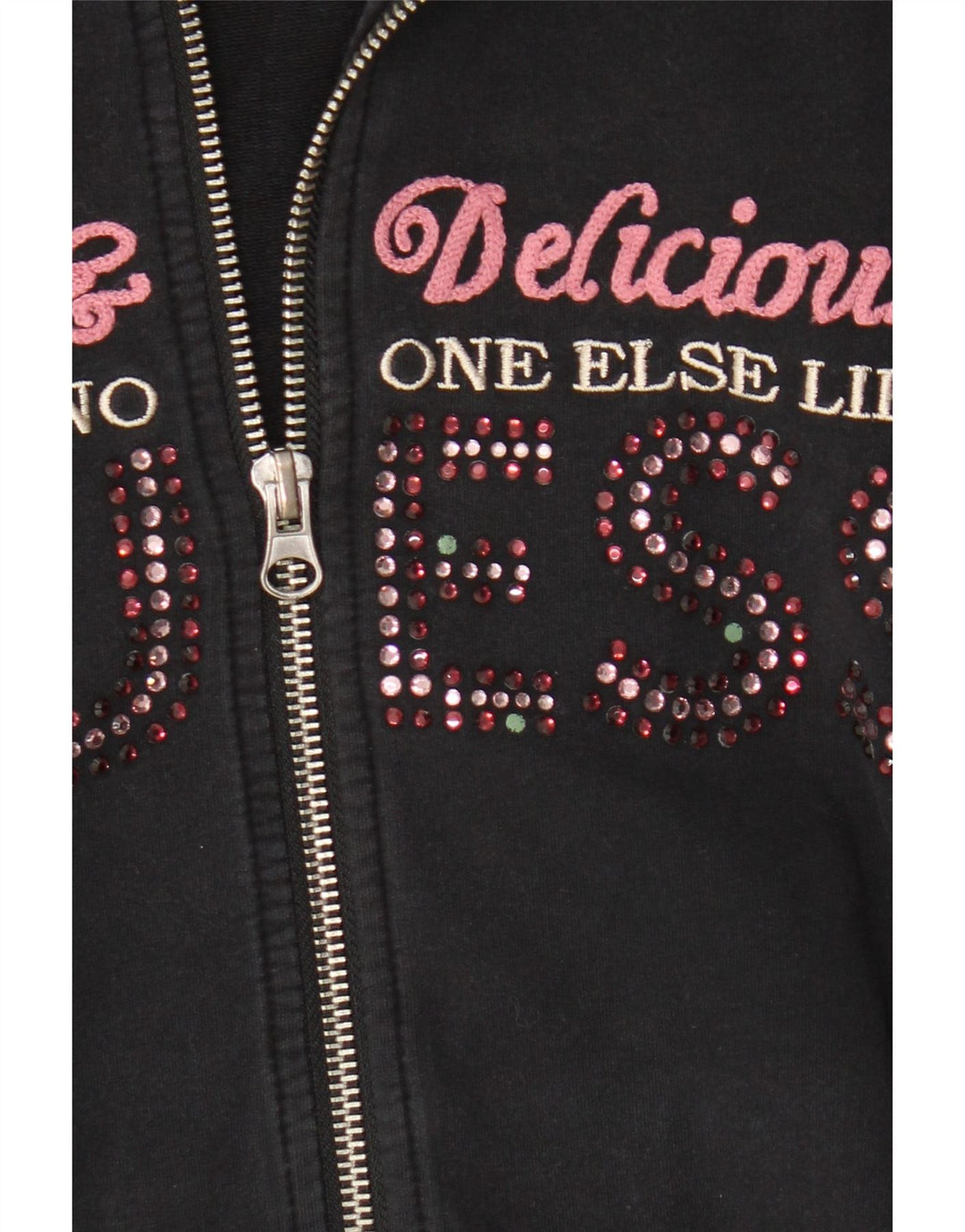 Guess Veste de survêtement graphique pour femme UK 8 Small Noir