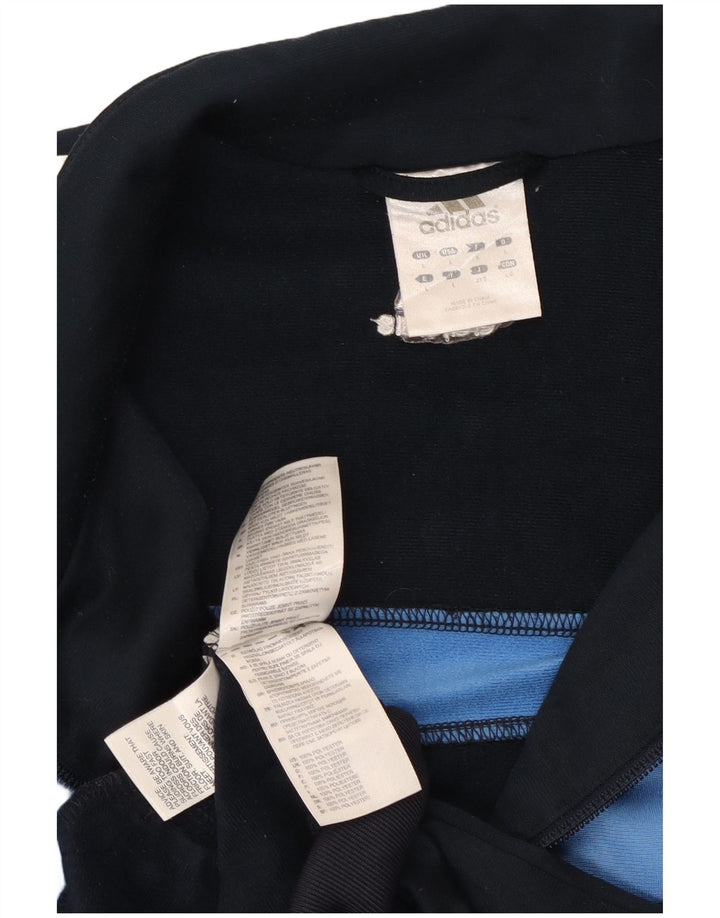 Adidas Veste de survêtement pour homme Taille L Bleu marine Colorblock Polyester