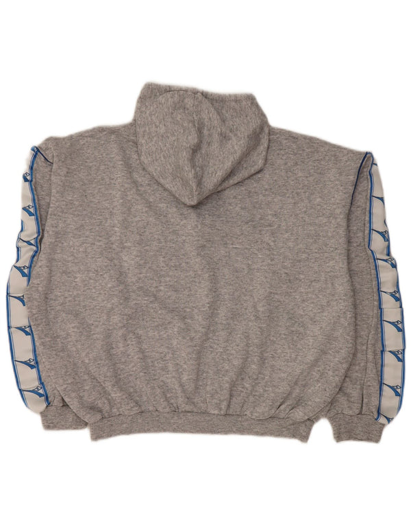 DIADORA Pull à capuche graphique surdimensionné pour femme UK 12 Gris moyen
